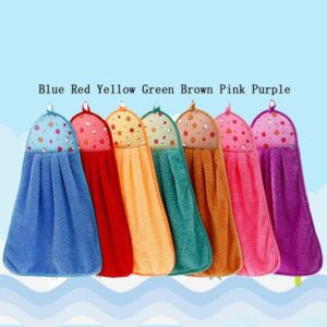 1 Piece Coral Velvet Soft Hand Towel Absorbent Cloth Dishcloth Hanging Cloth Promax.pk