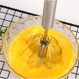 Semi-Automatic Eggbeater Hand-Pressed Rotary Stainless Steel Egg Batter Promax.pk