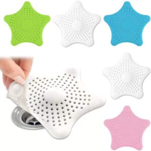 Silicone Star Shaped Sink Bathroom Hair Catcher, Drain Strainers Cover Trap Basin Promax.pk