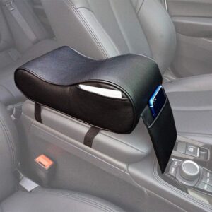 Car Armrest Cushion Memory Foam Pad Auto Center Console Armrest Pillow with Phone Holder Promax.pk