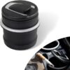 Car Ashtray with Lid, Mini Detachable Auto Ashtray, Portable Smokeless Cylinder Cup Holder Ash Tray (Black Promax.pk