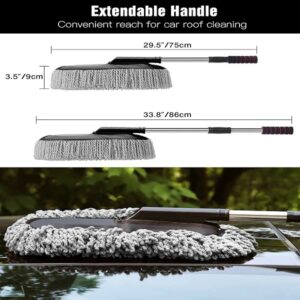 Car Duster Extendable Long Handle Microfiber Car Duster Exterior Scratch Free Car Cleaning Tool, Car Dust Brush for Truck, Pickup, SUV, RV, Motorcycle, Boats and Home Cleaning Promax.pk