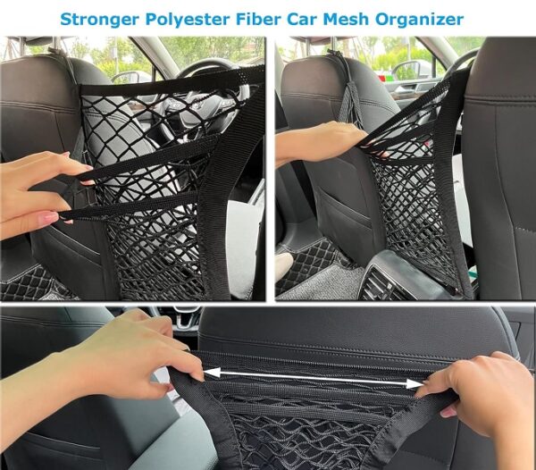 Car Mesh Organizer 3-Layer Car Storage Organizer Seat Back Net Promax.pk