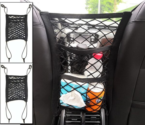 Car Mesh Organizer 3-Layer Car Storage Organizer Seat Back Net Promax.pk