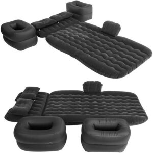 Inflatable Mattress for Car, Back Seat, Car with Pump, Travel Mattress for Rest, Sleep, Camping Travel (Black) Promax.pk