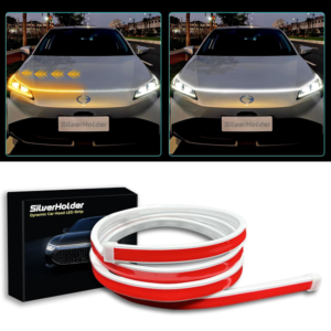 Dynamic Scan Start Up Hood Light Strip Flexible DRL Daytime Running Headlight Sequential Flashing Turn Signal Lights promax.pk