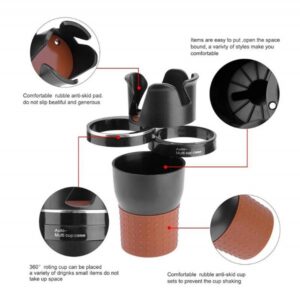 Car Cup Holder - Vehicle-Mounted Water Cup Drink Holder Universal Car 4 in 1 Dual Cup Promax.pk