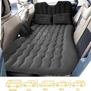 Inflatable Mattress for Car, Back Seat, Car with Pump, Travel Mattress for Rest, Sleep, Camping Travel (Black) Promax.pk