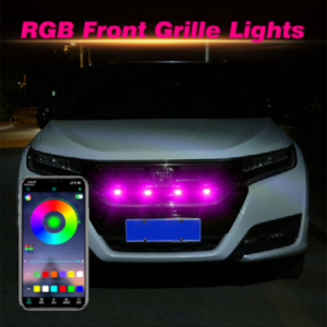 Led 7 Color Grill Lights 4Pcs Smoke Lens Smartphone APP Control promax.pk