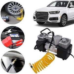 Portable Electric Mini DC 12V Air Compressor Pump for Car and Bike Tyre Tire Inflator Promax.pk