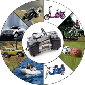 Portable Electric Mini DC 12V Air Compressor Pump for Car and Bike Tyre Tire Inflator Promax.pk