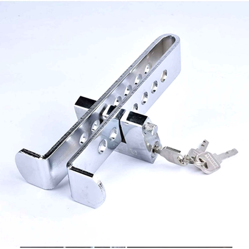 Stainless Steel 7 Holes Brake Clutch Lock Vehicle Anti Theft Device Car Pedal Keys Security Stainless Steel Lock Promax.pk