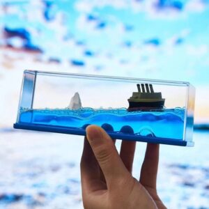 Titanic Cruise Ship Model Liquid Wave Decoration That No Longer Sinks Iceberg Home Decor Suitable for Home Show Car Decoration, Gifts Promax.pk