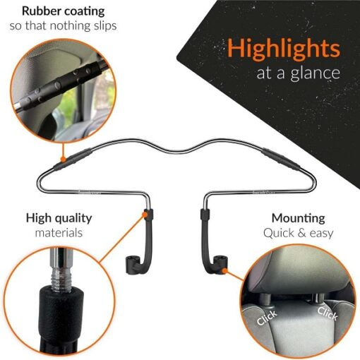 car coat hanger universal Car seat jacket holder for headrest Car back hook for shirts and jackets Promax.pk