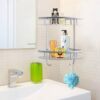 2 Layer Aluminium Steel Corner Bathroom Shelf Promax.pk