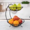 2 Layer Fruit Basket Vegetable Stand for Kitchen Fruit Bowl promax.pk