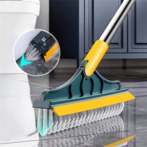 2 in 1 Floor Scrub Brush with Squeegee Scrubber with Long Handle Promax.pk