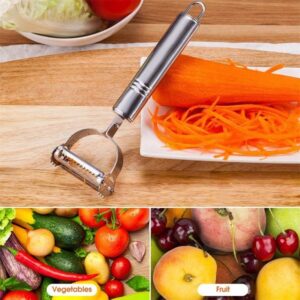 2 in 1 Stainless Steel Double Julienne and Vegetable Peeler promax.pk