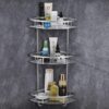 3 Layer Aluminum Bathroom Corner Shelves promax.pk