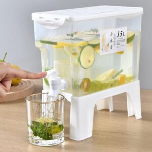 3.5L Drink Dispenser with Stand Large Capacity Refrigerator Plastic Beverage promax.pk