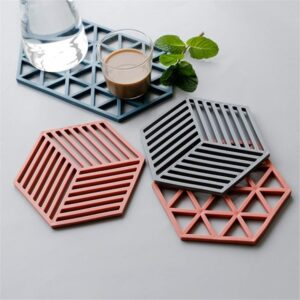 4 Pack Silicone Table Mats Heat Resistant Hot Pans Non Slip Pot Holders Placemat promax.pk