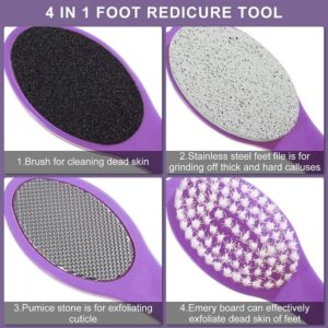 4 in 1 Pedicure Tool Foot Scrubber Brush Foot File Promax.pk