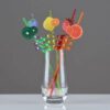 4pcs Fruit Straws Cosyliving Reusable Plastic Drinking Straws promax.pk