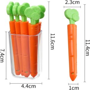 5Pcs Carrot Sealing Food Bag ClipS Refrigerator Carrots Magnets Promax.pk