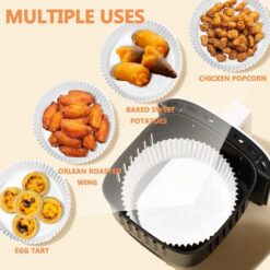 50pcs Air Fryer Disposable Paper Liner Non Toxic & Non Stick White promax.pk