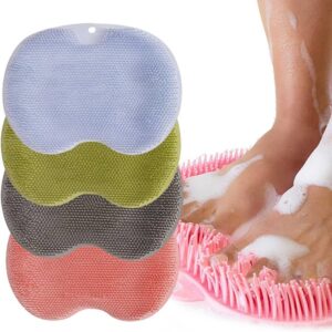 Silicone Back Scrubber for Shower Bath Wash Pad Bathroom Wall Mounted Suction Cup promax.pk