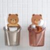 Bear Toothbrush Holder Cup Wall Mounted promax.pk