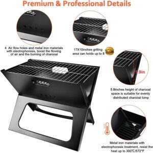 Charcoal Grill Moclever Space saving & Foldable BBQ Barbecue Grill promax.pk