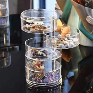 Acrylic 360 Degree Rotating Creative Rotating Jewelry Box Fashion Jewelry Organizer promax.pk