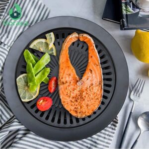 Grill Pan Smokeless Stove 12.5 inch with Removable Plate Electric Gas Stoves Promax.pk