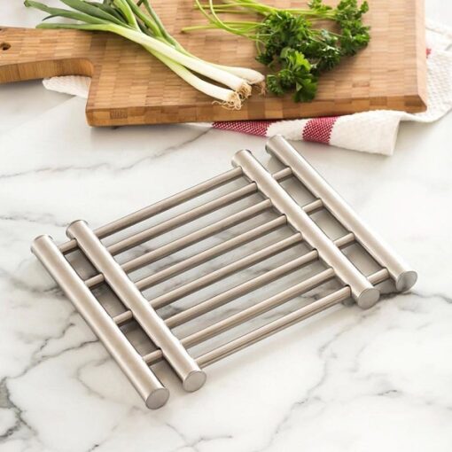 Hot Pot Rack Stainless Steel Expandable Stand for Kitchen Dinning Table Promax.pk