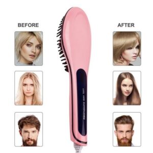 Hair Straightener Brush Fast Straightening Electric Hair Comb promax.pk