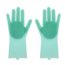 Magic Silicone Dish Washing Gloves for Kitchen Dishwashing and Pet Grooming Promax.pk