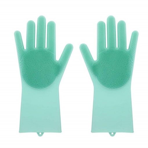 Magic Silicone Dish Washing Gloves for Kitchen Dishwashing and Pet Grooming Promax.pk