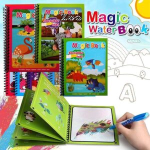 Magic Water Drawing Book with pen for kids Reusable promax.pk