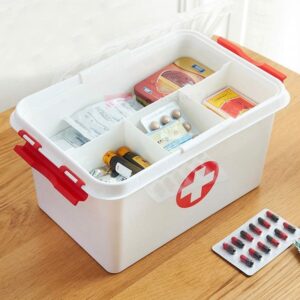 Medicine Storage Box Camping First Aid Kits Household Plastic Storage Promax.pk