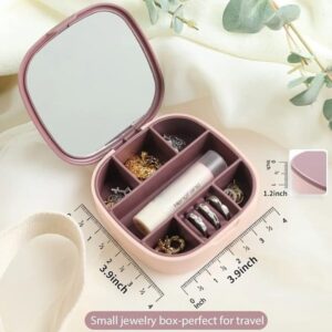 Jewelry Box Mini Portable Storage Box with Mirror Stress resistance Promax.pk