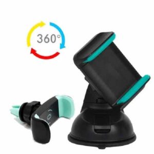 Universal Multi Purpose 360 Degree Rotating Mobile Car Mount Holder Stand for Windscreen Dashboard Table Desk with Double Grip Holder Promax.pk