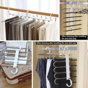 Adjustable 5 in 1 Pants Hanger Made of Plastic & Aluminum promax.pk