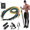 Resistance band 11 Pcs Fitness Resistance Band Set with Stackable Exercise Bands Promax.pk