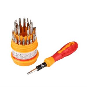 Magnetic Screw driver Set Steel 31 in 1 with 30 Screw driver Bits Professional promax.pk