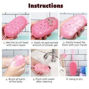 Silicone Bath Body Brush Body Scrubber Sponge promax.pk