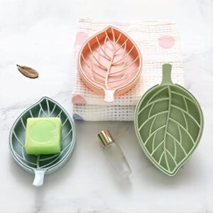 Soap Dish Leaf Shaped Shower Soap Holder with Draining promax.pk