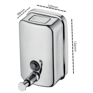 Soap Dispensers Wall Mounted Stainless Steel Kitchen Bathroom Shower Dispenser (500 ML) promax.pk