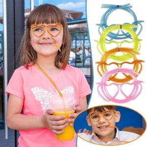 Straw Glasses Soft Plastic Straw Reusable Fun Loop Drinking Tube Eyeglasses promax.pk