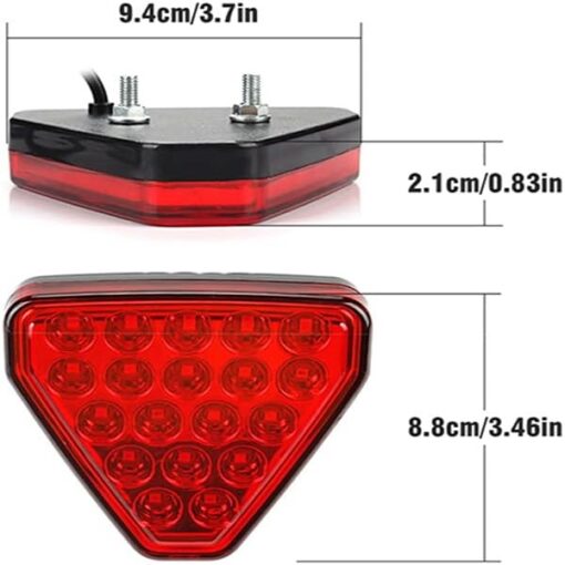 Triangle Style Light Car Pilot Stop Safety Lights Sporty Rear Third Brake Light Car Tail Warning Brake Signal Lamp 12 V promax.pk